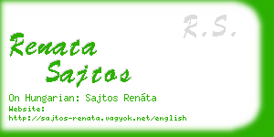 renata sajtos business card