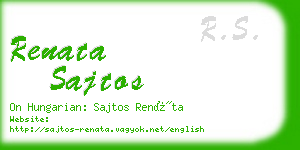 renata sajtos business card